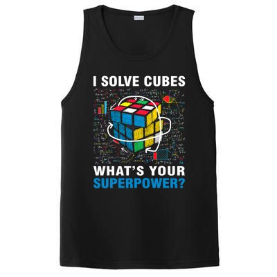 Vintage I Solve Cubes Superpower Funny Speed Cubing PosiCharge Competitor Tank