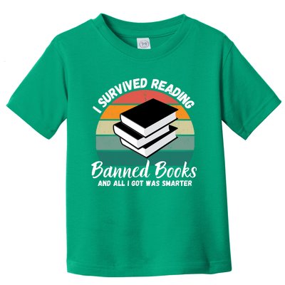 Vintage I Survived Reading Banned Books Book Bookaholic Toddler T-Shirt