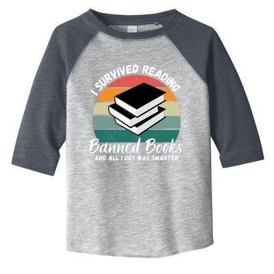 Vintage I Survived Reading Banned Books Book Bookaholic Toddler Fine Jersey T-Shirt