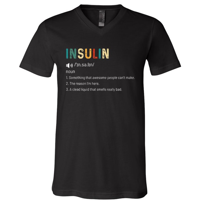 Vintage Insulin Something That Awesome People Can't Make V-Neck T-Shirt