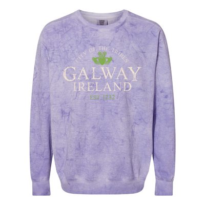 Vintage Irish Souvenir Funny Gift: Claddagh Galway Ireland Gift Colorblast Crewneck Sweatshirt