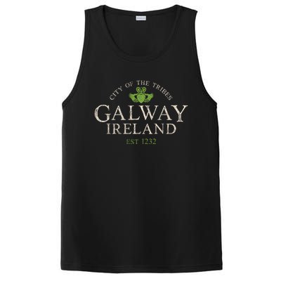 Vintage Irish Souvenir Funny Gift: Claddagh Galway Ireland Gift PosiCharge Competitor Tank