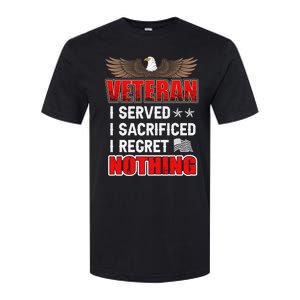 Veteran I Served I Sacrificed I Regret Nothing Gift Softstyle CVC T-Shirt