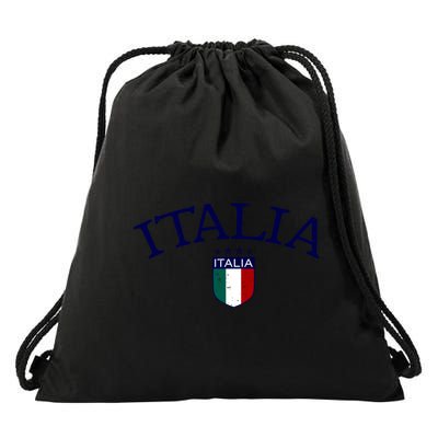 Vintage Italia Soccer Funny Gift Drawstring Bag