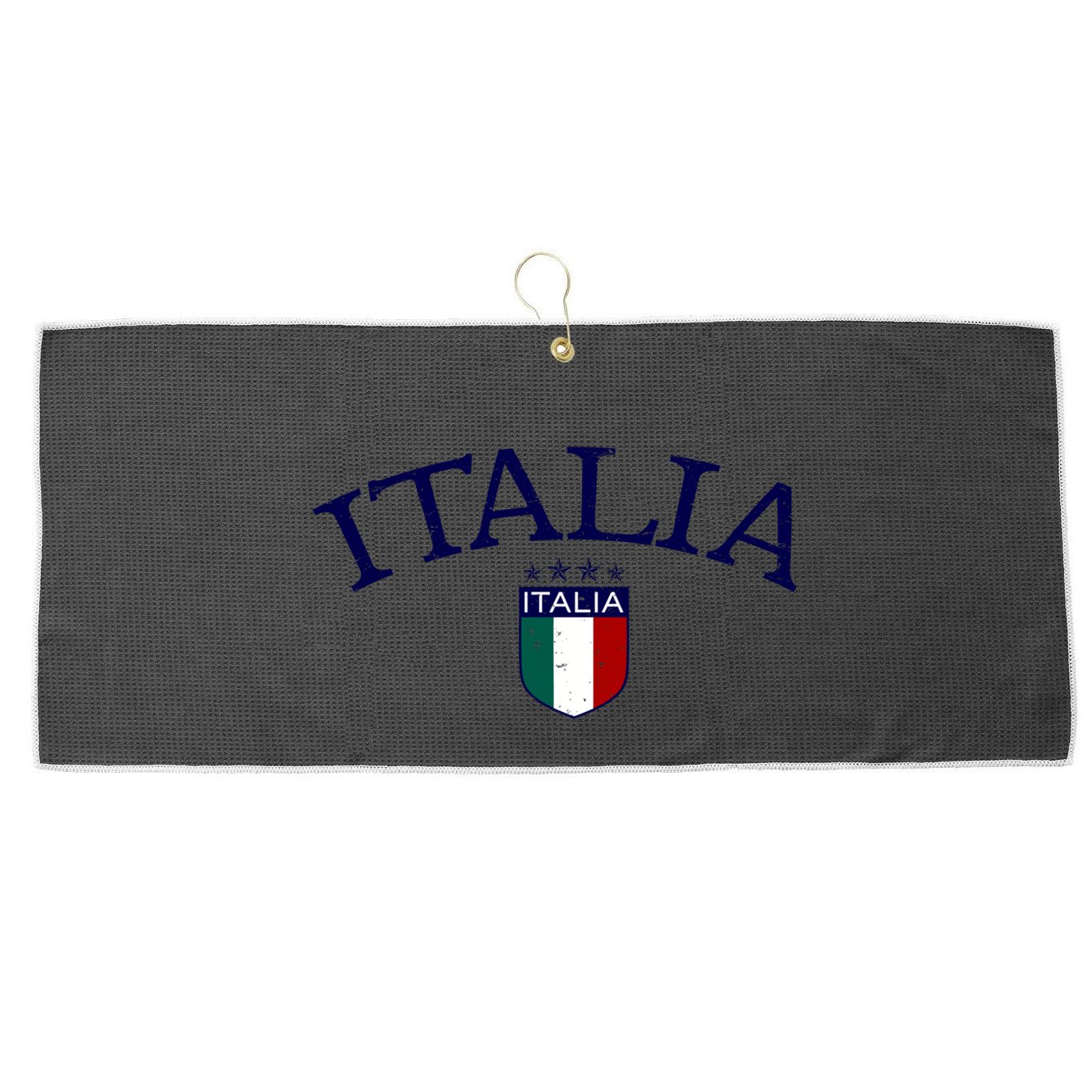 Vintage Italia Soccer Funny Gift Large Microfiber Waffle Golf Towel