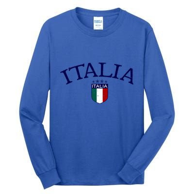 Vintage Italia Soccer Funny Gift Tall Long Sleeve T-Shirt