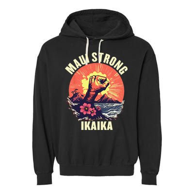 Vintage Ikaika Strong Maui Hawaii Island I Love Hawaii Garment-Dyed Fleece Hoodie