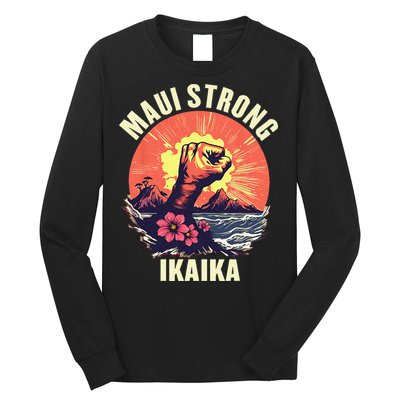 Vintage Ikaika Strong Maui Hawaii Island I Love Hawaii Long Sleeve Shirt