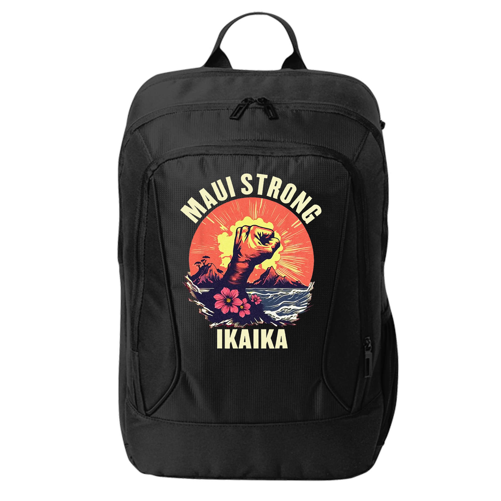 Vintage Ikaika Strong Maui Hawaii Island I Love Hawaii City Backpack