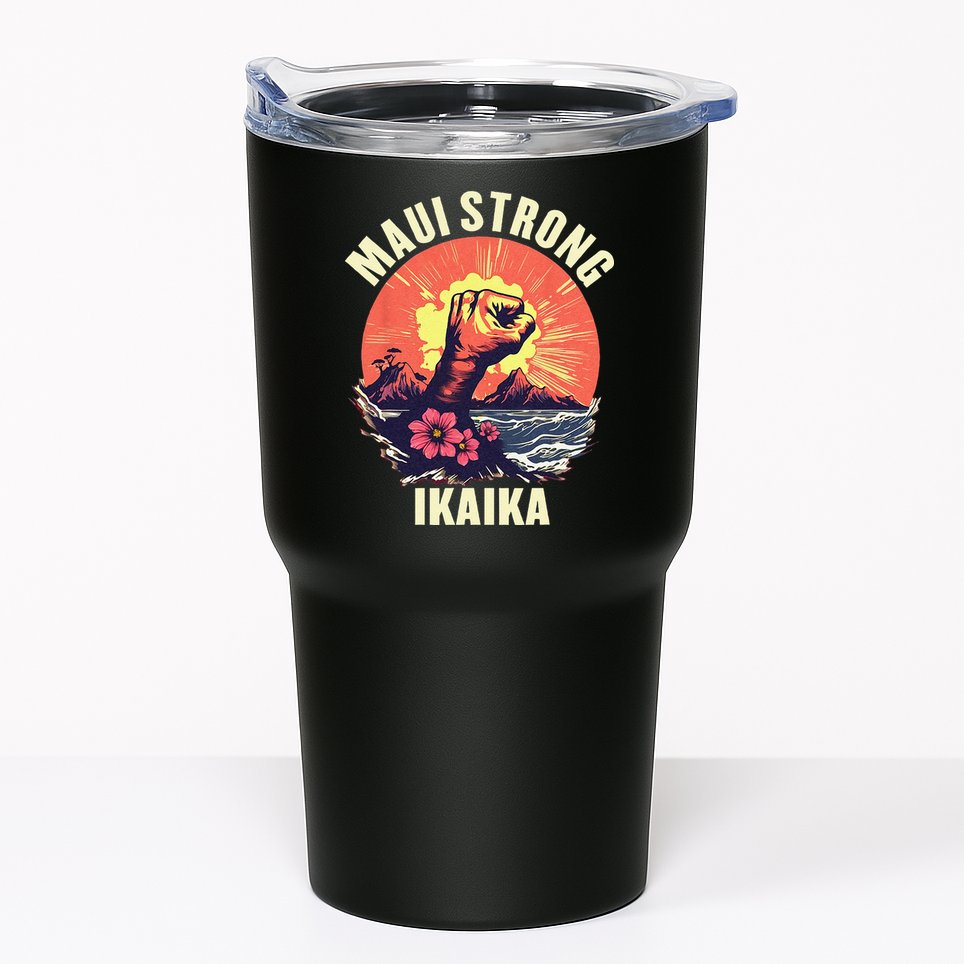 Vintage Ikaika Strong Maui Hawaii Island I Love Hawaii Tumbler