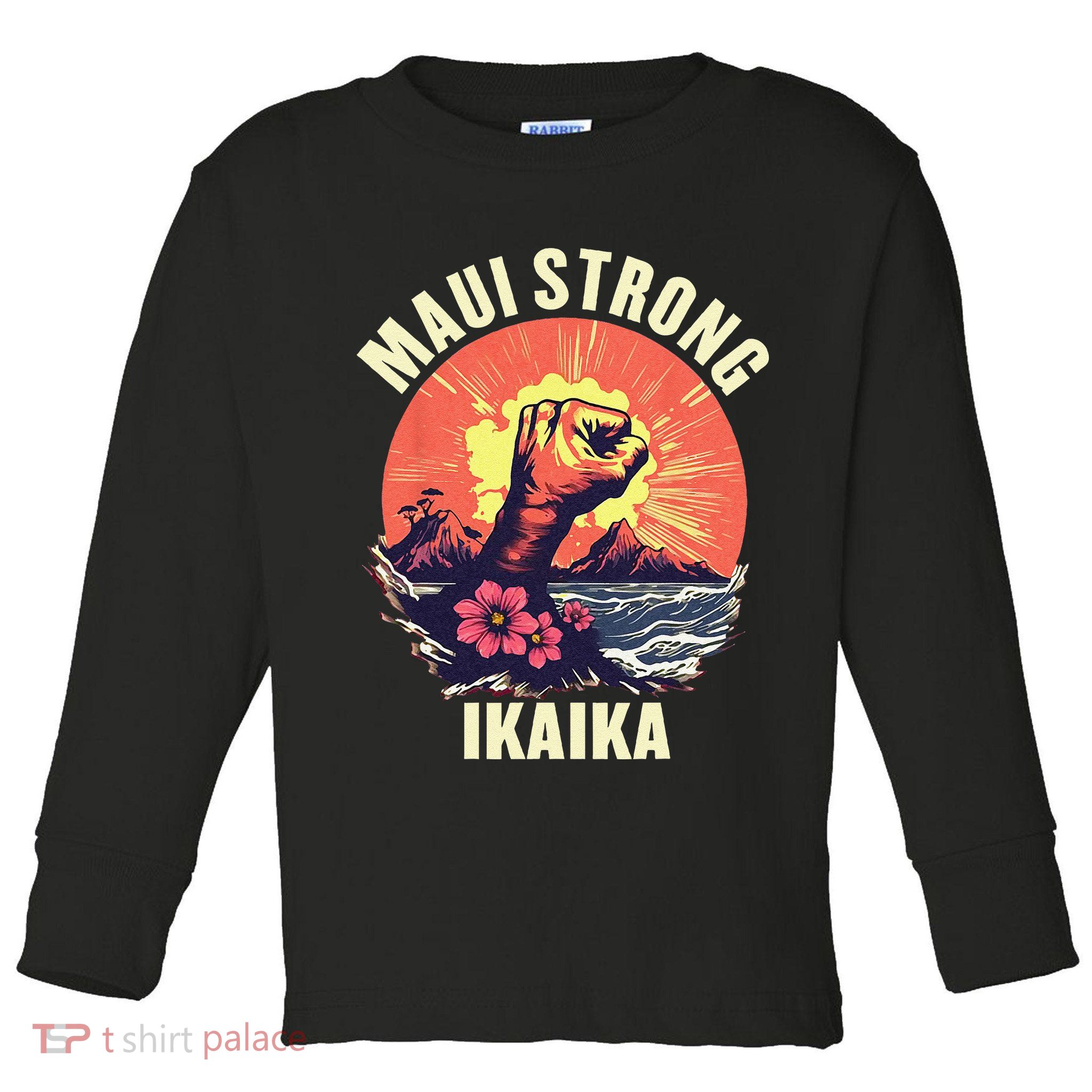 Vintage Ikaika Strong Maui Hawaii Island I Love Hawaii Toddler Long Sleeve Shirt