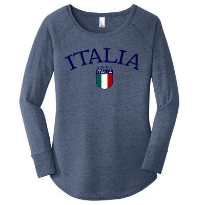 Vintage Italia Soccer Gift Women's Perfect Tri Tunic Long Sleeve Shirt