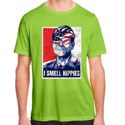 Vintage I Smell Hippies 4th Of July Merica Adult ChromaSoft Performance T-Shirt