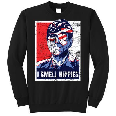 Vintage I Smell Hippies 4th Of July Merica Sweatshirt