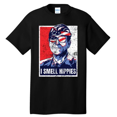 Vintage I Smell Hippies 4th Of July Merica Tall T-Shirt