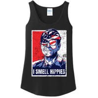 Vintage I Smell Hippies 4th Of July Merica Ladies Essential Tank