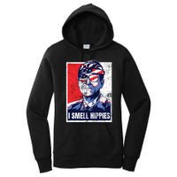 Vintage I Smell Hippies 4th Of July Merica Women's Pullover Hoodie