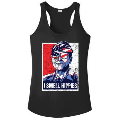 Vintage I Smell Hippies 4th Of July Merica Ladies PosiCharge Competitor Racerback Tank