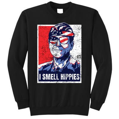 Vintage I Smell Hippies 4th Of July Merica Tall Sweatshirt