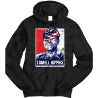 Vintage I Smell Hippies 4th Of July Merica Tie Dye Hoodie