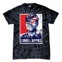 Vintage I Smell Hippies 4th Of July Merica Tie-Dye T-Shirt