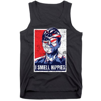 Vintage I Smell Hippies 4th Of July Merica Tank Top