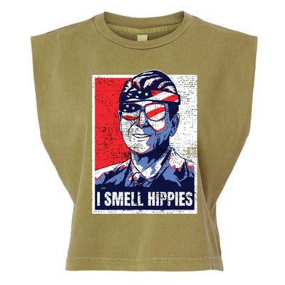 Vintage I Smell Hippies 4th Of July Merica Garment-Dyed Women's Muscle Tee