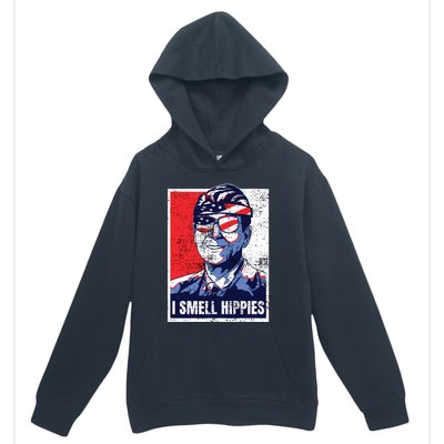 Vintage I Smell Hippies 4th Of July Merica Urban Pullover Hoodie