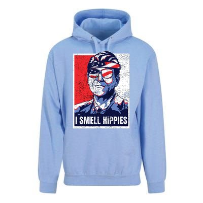 Vintage I Smell Hippies 4th Of July Merica Unisex Surf Hoodie