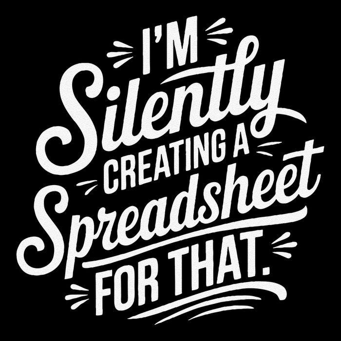 Vintage IM Silently Creating A Spreadsheet For That Funny Baby Bodysuit