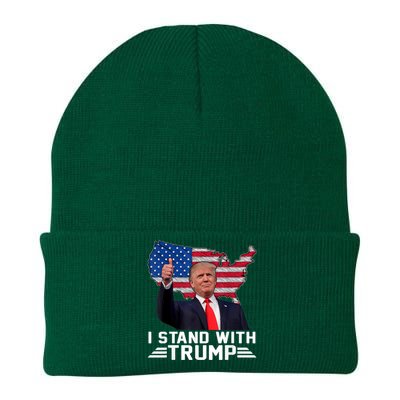 Vintage I Stand With Trump Pro Trump Supporter Knit Cap Winter Beanie