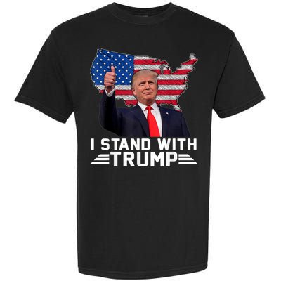 Vintage I Stand With Trump Pro Trump Supporter Garment-Dyed Heavyweight T-Shirt