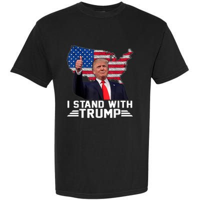 Vintage I Stand With Trump Pro Trump Supporter Garment-Dyed Heavyweight T-Shirt