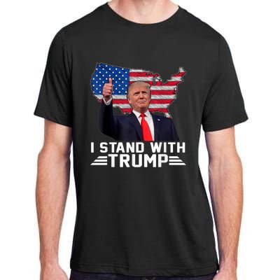 Vintage I Stand With Trump Pro Trump Supporter Adult ChromaSoft Performance T-Shirt