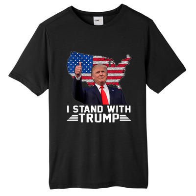 Vintage I Stand With Trump Pro Trump Supporter Tall Fusion ChromaSoft Performance T-Shirt