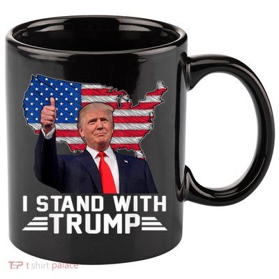 Vintage I Stand With Trump Pro Trump Supporter 11oz C Handle Ceramic Mug