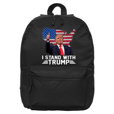 Vintage I Stand With Trump Pro Trump Supporter 16 in Basic Backpack
