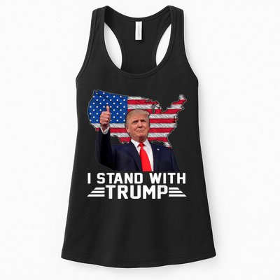 Vintage I Stand With Trump Pro Trump Supporter Womens Tank Top
