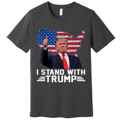 Vintage I Stand With Trump Pro Trump Supporter Premium T-Shirt