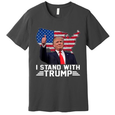 Vintage I Stand With Trump Pro Trump Supporter Premium T-Shirt