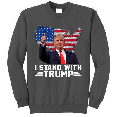 Vintage I Stand With Trump Pro Trump Supporter Tall Sweatshirt