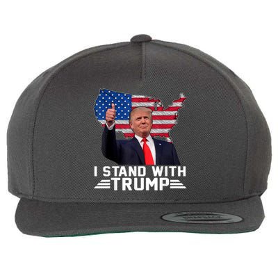 Vintage I Stand With Trump Pro Trump Supporter Wool Snapback Cap