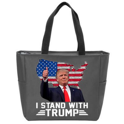 Vintage I Stand With Trump Pro Trump Supporter Zip Tote Bag