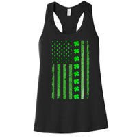 Vintage Irish S Hamrock Flag St Patrick's Day Women's Racerback Tank