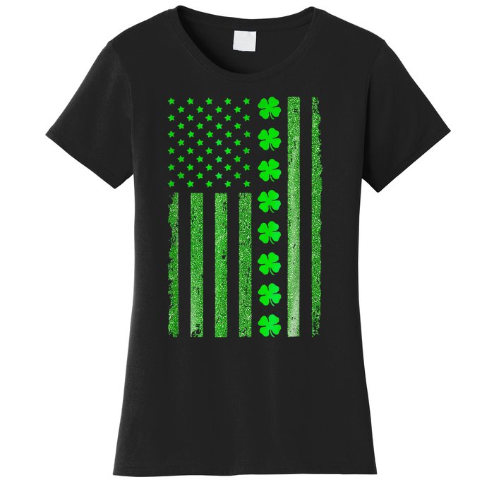 Vintage Irish S Hamrock Flag St Patrick's Day Women's T-Shirt