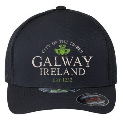 Vintage Irish Souvenir Funny Gift: Claddagh Galway Ireland Gift Flexfit Unipanel Trucker Cap