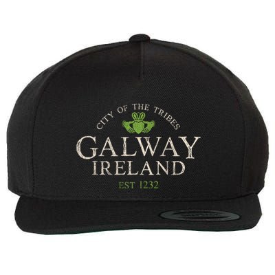 Vintage Irish Souvenir Funny Gift: Claddagh Galway Ireland Gift Wool Snapback Cap