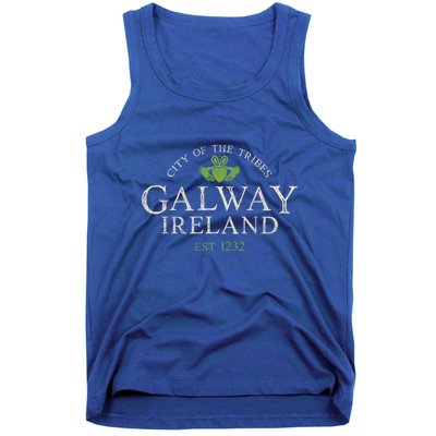 Vintage Irish Souvenir Funny Gift: Claddagh Galway Ireland Gift Tank Top