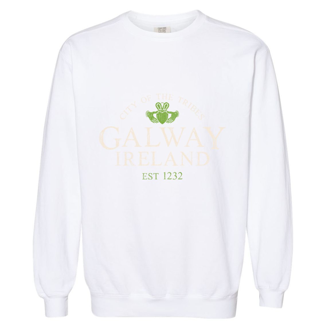 Vintage Irish Souvenir Funny Gift: Claddagh Galway Ireland Gift Garment-Dyed Sweatshirt