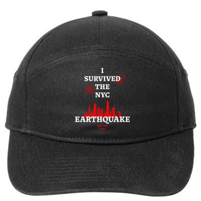 Viral I Survived The Nyc Earthquake 7-Panel Snapback Hat